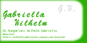 gabriella wilhelm business card